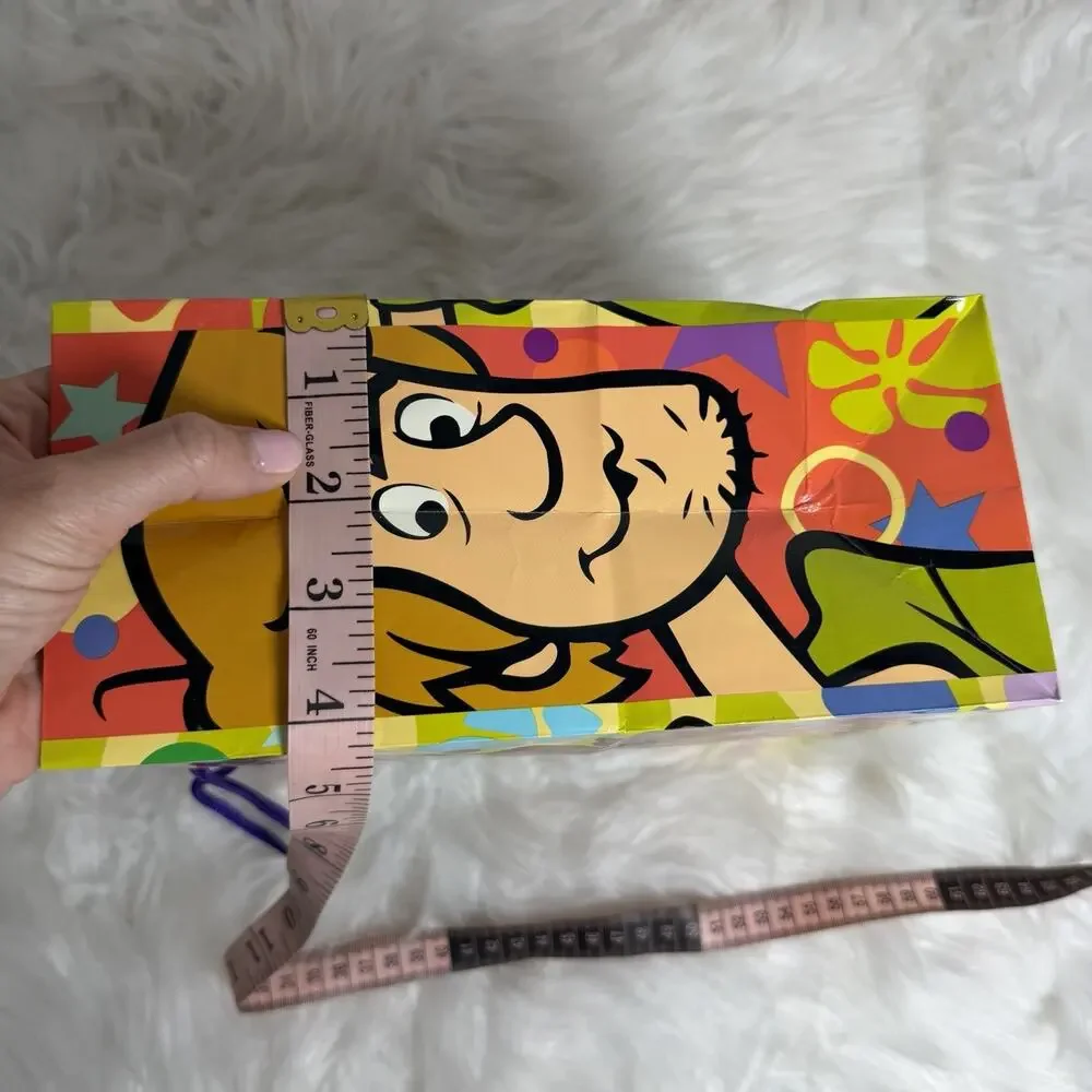 Scooby Doo Gift Bag Vtg Retro Flowers Colorful Shaggy Medium Y2K Hallmark 1997